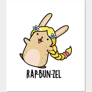 Rap-bun-zel Funny Bunny Pun Posters and Art